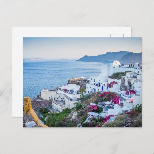 サントリーニギリシャ建物ハウス ポストカード (正面/裏面)