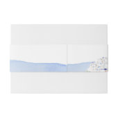 サントリーニギリシャ建築の水の結婚色の 招待状ベリーバンド (裏面例)