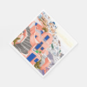 サントリーニギリシャ建築 スタンダードランチョンナプキン (角)