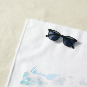 サントリーニギリシャ旅行水の色 ビーチタオル (インサイチュ)