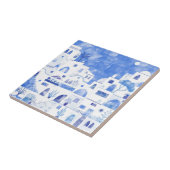 サントリーニギリシャ水彩町並 タイル (側面)