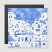 サントリーニギリシャ水彩画 (正面/裏面)