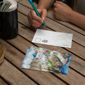 サントリーニギリシャ水彩絵葉書 招待状