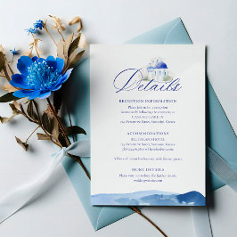 サントリーニギリシャ水結婚色の詳細 エンクロージャーカード