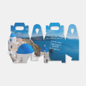 サントリーニギリシャ目的地のウェディングパーソナライズされた フェイバーボックス (折り畳みなし)