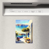 サントリーニギリシャ絵を描旅行 マグネット (インサイチュ (食洗機))