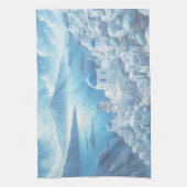 サントリーニギリシャ絵画水彩色 キッチンタオル (縦)