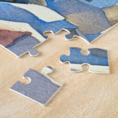 サントリーニギリシャ絵画水彩色 ジグソーパズル (側面)