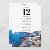 サントリーニギリシャ表番号座席表 招待状 (正面/裏面)