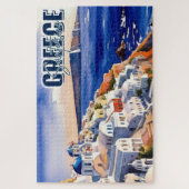 サントリーニギリシャ記念ウォーターカラーパズル ジグソーパズル (縦)