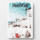 サントリーニギリシャ諸島水彩旅行 フォトプラーク (正面)