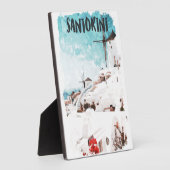 サントリーニギリシャ諸島水彩旅行 フォトプラーク (側面)