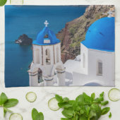 サントリーニギリシャ風光明媚なギリシャ風キッチンタオル キッチンタオル (折り畳み)