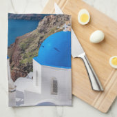 サントリーニギリシャ風光明媚なギリシャ風キッチンタオル キッチンタオル (四つ折り)