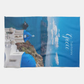 サントリーニギリシャ風光明媚なギリシャ風キッチンタオル キッチンタオル (横)