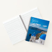 サントリーニギリシャ風光明媚スパイラルノート ノートブック (内部)