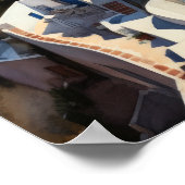 サントリーニギリシャ風景旅行アートプリントポスター ポスター (角)