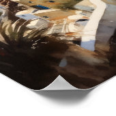 サントリーニギリシャ風景旅行アートプリントポスター ポスター (角)