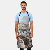 サントリーニギリシャ エプロン (着用した状態)