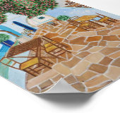 サントリーニギリシャ ポスター (角)