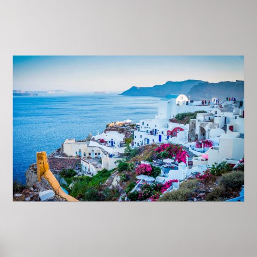 サントリーニギリシャ ポスター (正面)