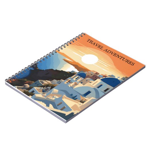 サントリーニギリシャ#1旅行ジャーナル ノートブック (左側)