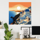サントリーニギリシャ#1 ポスター (ホームオフィス)