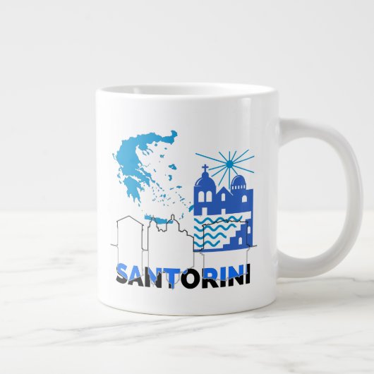 サントリーニギリシャ.b ジャンボコーヒーマグカップ (右)