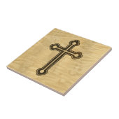 サントリーニクリスチャンクロス木製メープルローズウッド タイル (側面)