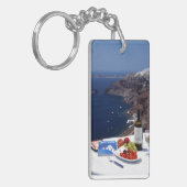サントリーニグリークアイランドアクリルキーチェーン キーホルダー (正面左)