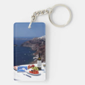 サントリーニグリークアイランドアクリルキーチェーン キーホルダー (裏面)