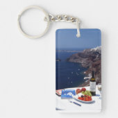 サントリーニグリークアイランドアクリルキーチェーン キーホルダー (正面)