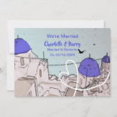 サントリーニグリークポストウェディングレセプションパーティー 招待状 (正面)