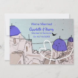 サントリーニグリークポストウェディングレセプションパーティー 招待状