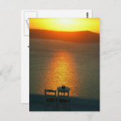 サントリーニサンセットギリシャ ポストカード (正面/裏面)