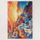 🌅サントリーニサンセット散歩 ジグソーパズル (縦)