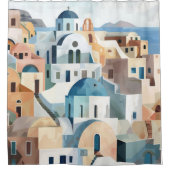 サントリーニシャワーカーテン シャワーカーテン (正面)