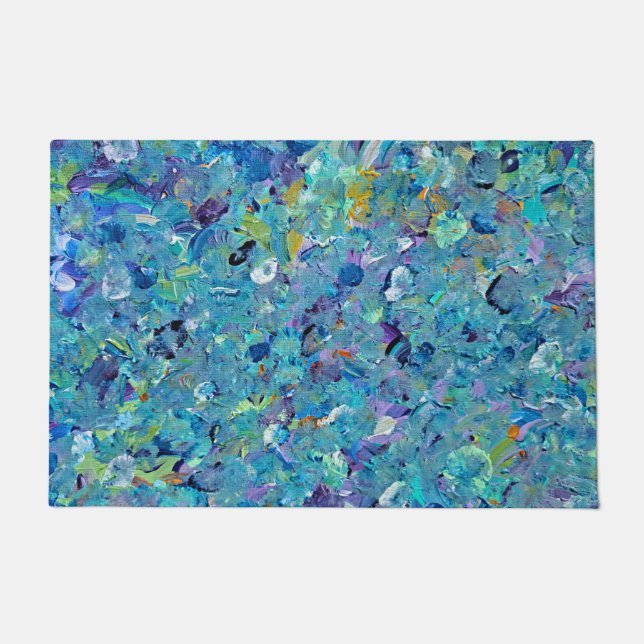 サントリーニシーガラス屋外ラグ ドアマット (正面)