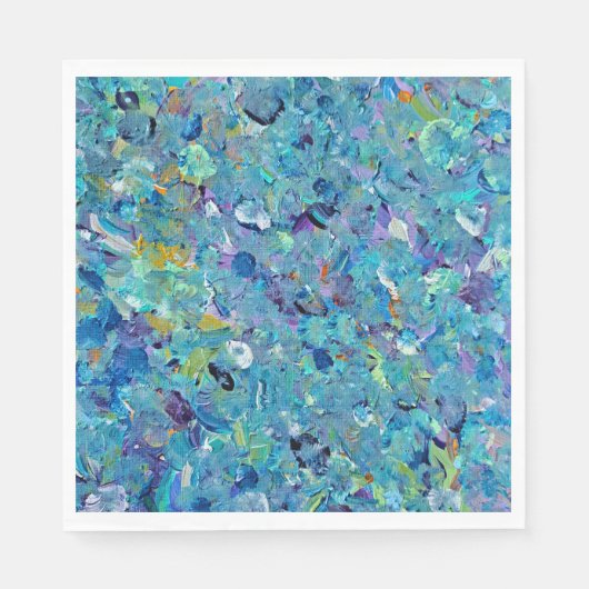 サントリーニシーグラスパーティーナプキンス スタンダードランチョンナプキン (正面)