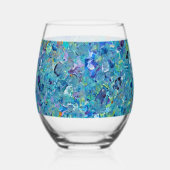 サントリーニシーグラス ステムなしワイングラス (左)