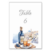 サントリーニスカイラインテーブル番号 テーブルナンバー (正面)