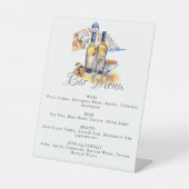 サントリーニスカイラインバーメニュー 台座サイン (正面)