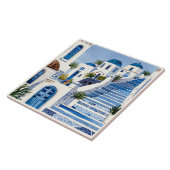 サントリーニステップス,ギリシャ青い水色ギリシャ語 タイル (側面)