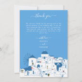 サントリーニデスティネーションギリシャ結婚島の サンキューカード (正面)
