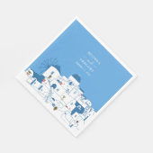 サントリーニデスティネーションギリシャ結婚島の スタンダードランチョンナプキン (角)