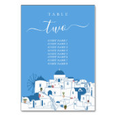 サントリーニデスティネーションギリシャ結婚島の テーブルナンバー (裏面)