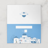 サントリーニデスティネーションギリシャ結婚島の プレイスカード (外部開封)