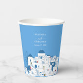 サントリーニデスティネーションギリシャ結婚島の 紙コップ (正面)