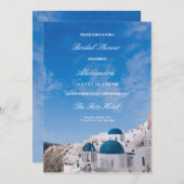 サントリーニデスティネーションブライダルシャワー 招待状 (正面/裏面)