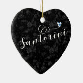 サントリーニハート州旗,ギリシャ,ティラ セラミックオーナメント (右)